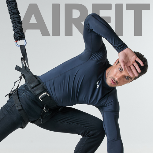 Bungee fitness instructor training using suspension workout system for professional certification program