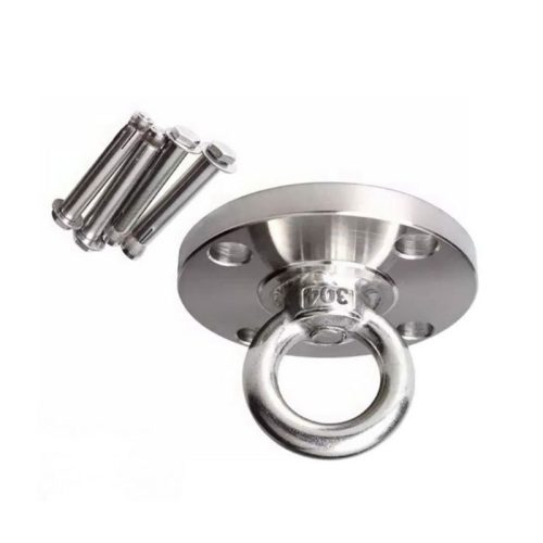 Bungee fitness ceiling anchor plate with heavy-duty bolts for suspension training installation